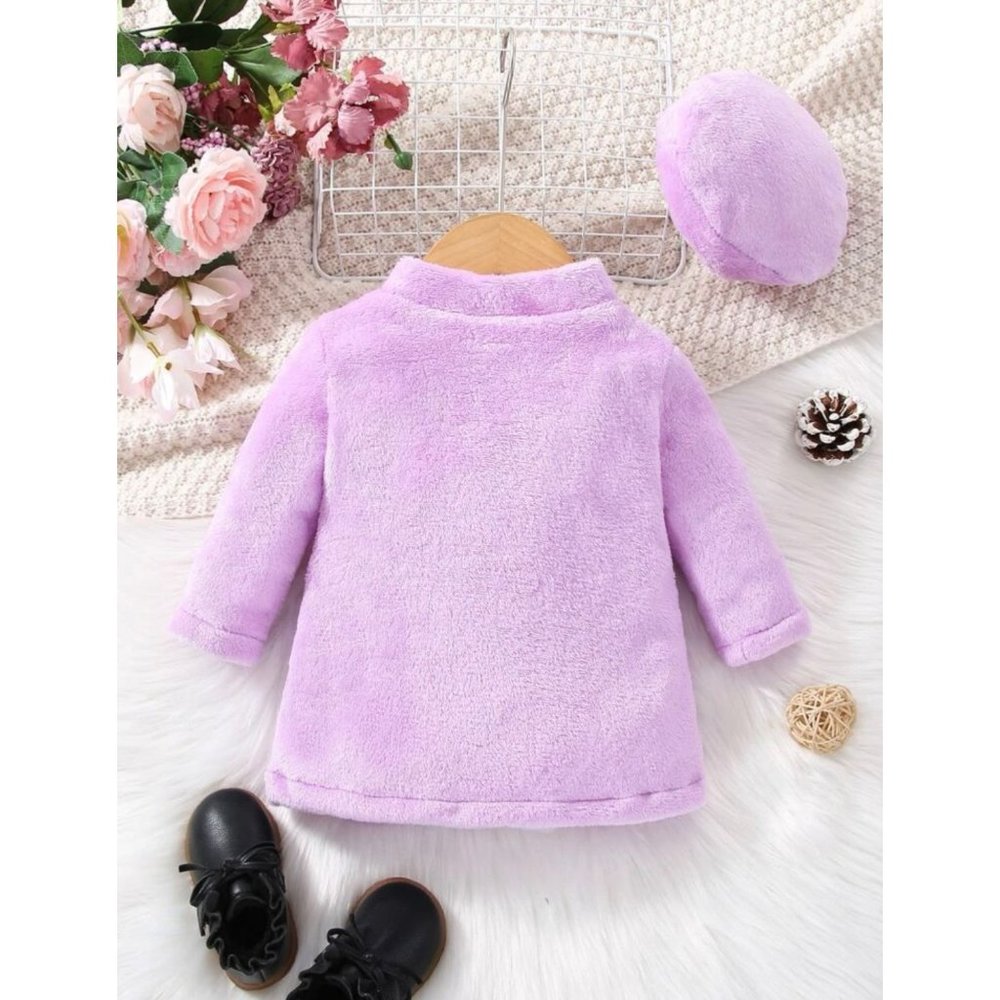 SHEIN KIDS Infant 2pc. Dress and Baret hat 6-12 mo.